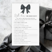 Black Bow Vrijgezellenfeest Wie kent het beste