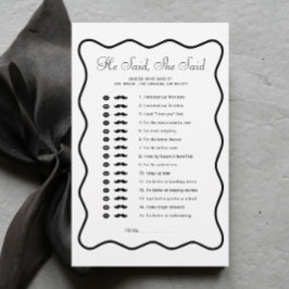 Black Bow Vrijgezellenfeest, zei hij dat ze een sp