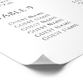 Black Bow Vrijgezellenfeest Zitplaatskaart Poster (Hoek)