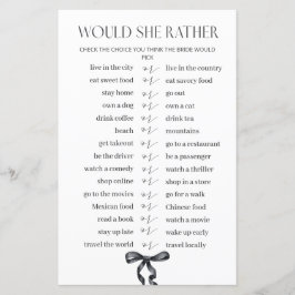 Black Bow Vrijgezellenfeest zou ze liever spel