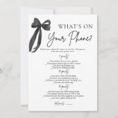 Black Bow Wat is er op uw telefoon Vrijgezellenfee Kaart (Voorkant)