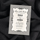 Black bow wedding  kaart