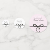 Black Bow With Pearl Old Money Bridal Shower Confetti (Voorkanten)