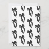 Black Bow Ze binden de knoop verlovingsfeest Kaart (Achterkant)