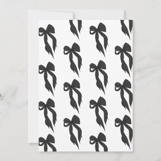 Black Bow Ze binden de knoop verlovingsfeest Kaart (Achterkant)