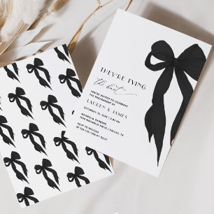 Black Bow Ze binden de knoop verlovingsfeest Kaart