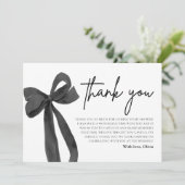 Black Bow Ze bindt de knoop aan de bedankkaart Kaart (Staand voorkant)
