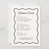 Black Bow Ze bindt de knoop Bachelorette Party Kaart (Achterkant)