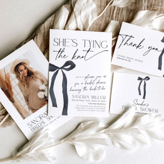 Black Bow Ze bindt de knoop Gothic Vrijgezellenfee Kaart