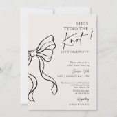 Black Bow Ze bindt de knoop Schattige Vrijgezellen Kaart (Voorkant)