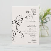 Black Bow Ze bindt de knoop Schattige Vrijgezellen Kaart (Staand voorkant)