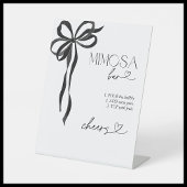 Black Bow Ze bindt de Mimosa-knoop vast Reclamebord Met Voetstuk