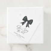 Black Bow Ze bindt het knoop Vrijgezellenfeest Bedankjes Labels (In situ)