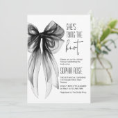 Black Bow Ze bindt het knoop Vrijgezellenfeest Kaart (Staand voorkant)