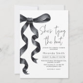 Black Bow Ze bindt het knoop Vrijgezellenfeest Kaart (Voorkant)