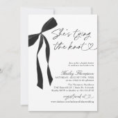 Black Bow Ze bindt het knoop Vrijgezellenfeest Kaart (Voorkant)