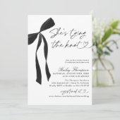 Black Bow Ze bindt het knoop Vrijgezellenfeest Kaart (Staand voorkant)