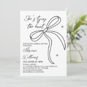 Black Bow Ze bindt het knoop Vrijgezellenfeest Kaart (Staand voorkant)