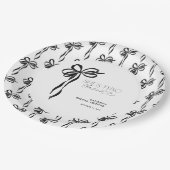 Black Bow Ze bindt het knoop Vrijgezellenfeest Papieren Bordje (Gekanteld)