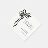 Black Bow Ze bindt het knoop Vrijgezellenfeest Servet (Hoek)