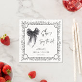 Black Bow Ze bindt het knoop Vrijgezellenfeest Servet (Insitu)