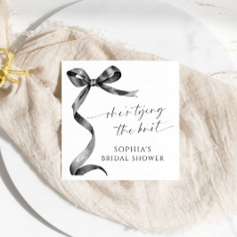 Black Bow Ze bindt het knoop Vrijgezellenfeest Servet