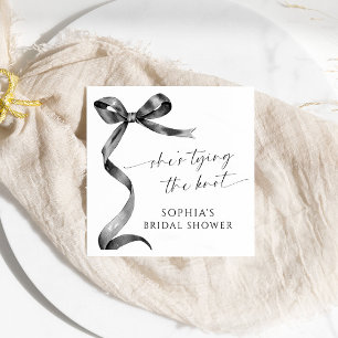 Black Bow Ze bindt het knoop Vrijgezellenfeest Servet