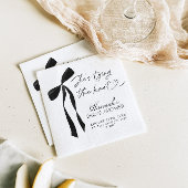 Black Bow Ze bindt het knoop Vrijgezellenfeest Servet