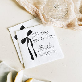 Black Bow Ze bindt het knoop Vrijgezellenfeest Servet