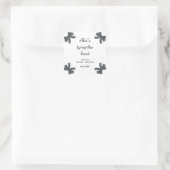 Black Bow Ze bindt het knoop Vrijgezellenfeest Vierkante Sticker (Tas)