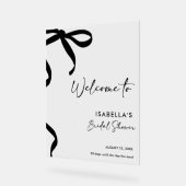 Black Bow Ze is de knoop Vrijgezellenfeest Acryl Bord (Hoek)