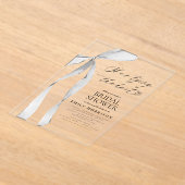 Black Bow Ze is de knoop Vrijgezellenfeest Acryl Uitnodigingen (Laagn)