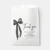 Black Bow Ze is de knoop Vrijgezellenfeest Bedankzakje (Voorkant)