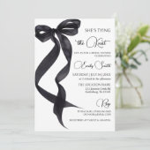 Black Bow Ze is de knoop Vrijgezellenfeest Kaart (Staand voorkant)