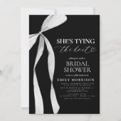 Black Bow Ze is de knoop Vrijgezellenfeest Kaart (Voorkant)
