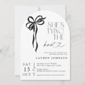 Black Bow Ze is de knoop Vrijgezellenfeest Kaart (Voorkant)