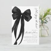 Black Bow Ze is de knoop Vrijgezellenfeest Kaart (Staand voorkant)