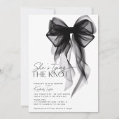 Black Bow Ze is de knoop Vrijgezellenfeest Kaart (Voorkant)