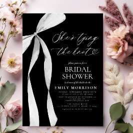 Black Bow Ze is de knoop Vrijgezellenfeest Kaart