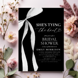 Black Bow Ze is de knoop Vrijgezellenfeest Kaart