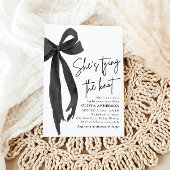 Black Bow Ze is de knoop Vrijgezellenfeest Kaart