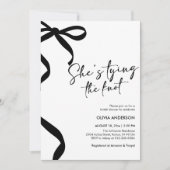 Black Bow Ze is de knoop Vrijgezellenfeest Kaart (Voorkant)