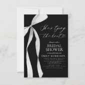 Black Bow Ze is de knoop Vrijgezellenfeest Kaart (Voorkant)