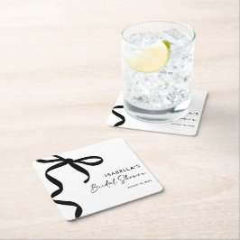 Black Bow Ze is de knoop Vrijgezellenfeest Kartonnen Onderzetters