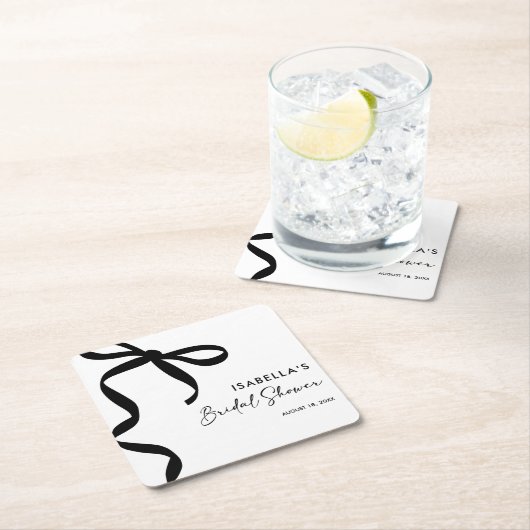 Black Bow Ze is de knoop Vrijgezellenfeest Kartonnen Onderzetters (Insitu)