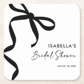 Black Bow Ze is de knoop Vrijgezellenfeest Kartonnen Onderzetters (Voorkant)