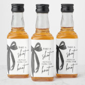 Black Bow Ze is de knoop Vrijgezellenfeest Likeurfles Etiket (Flessen)