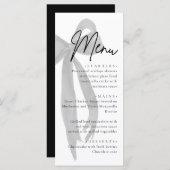 Black Bow Ze is de knoop Vrijgezellenfeest Menu (Voorkant / Achterkant)