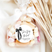 Black Bow Ze is de knoop Vrijgezellenfeest Ronde Sticker