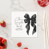Black Bow Ze is de knoop Vrijgezellenfeest Servet (Insitu)